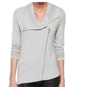 Helmut Lang Grey Fleece Asymmetric Jacket